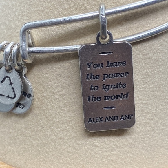 ☀️ALEX AND ANI☀️Energy Sun Oracle Charm Bangle Bracelet in Rafaelian Silver/EUC - Picture 7 of 7